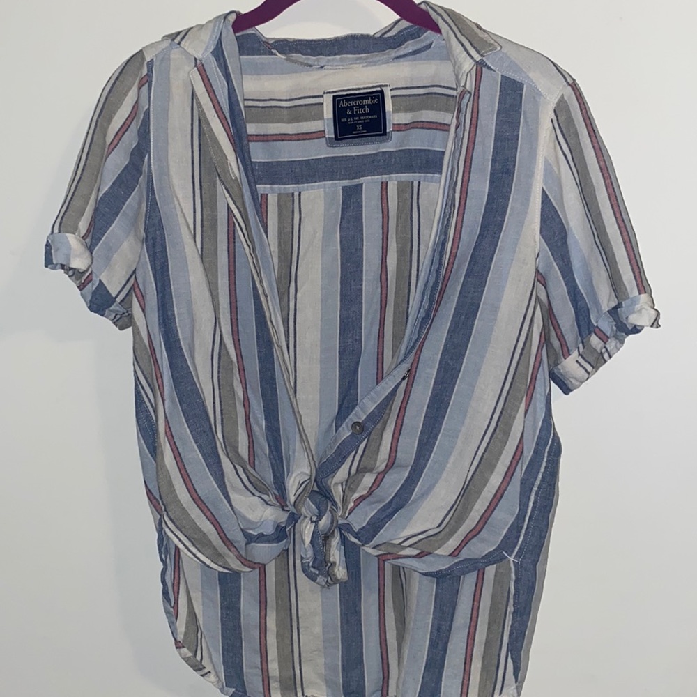 Abercrombie striped knotted-tee
